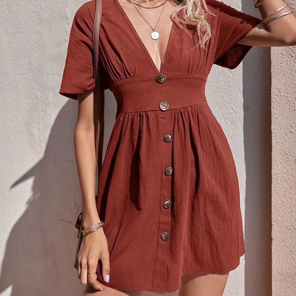 Rust Orange SHEIN Dress